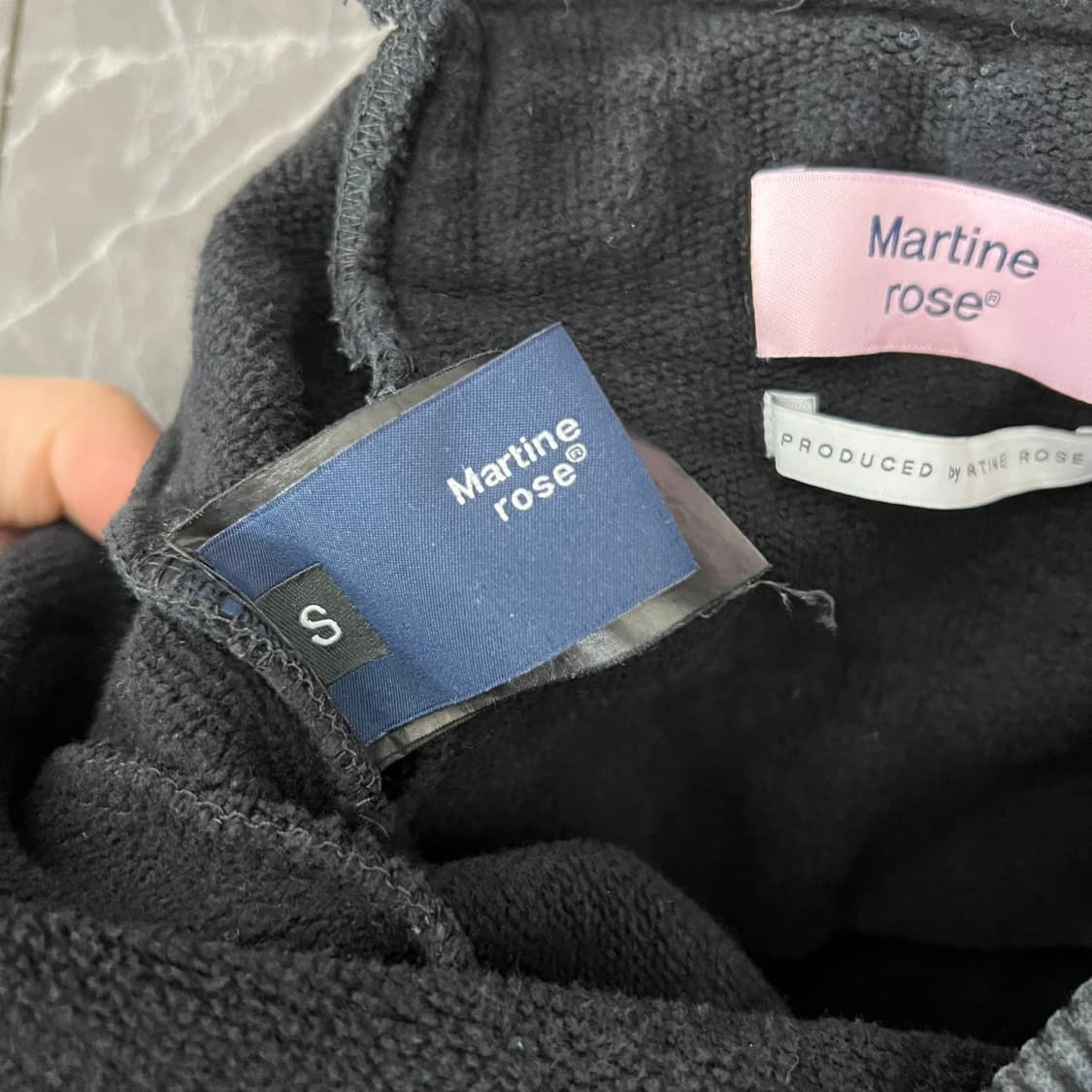 마틴로즈 로고 자카드 프린티드 스웻 팬츠 블랙 상품이미지7