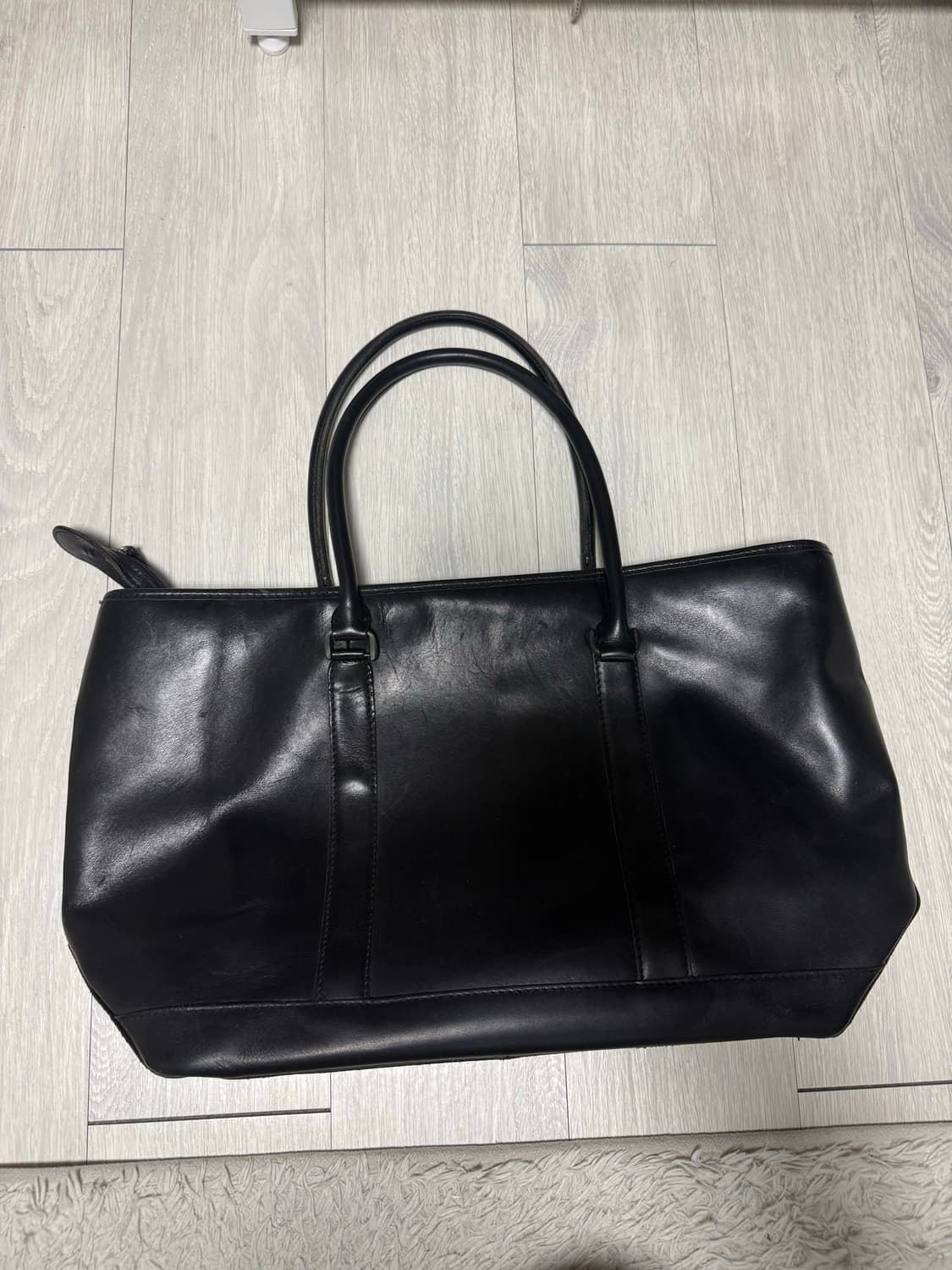 (OS)LLBEAN 엘엘빈 레더 라지 토트백 블랙 상품이미지1