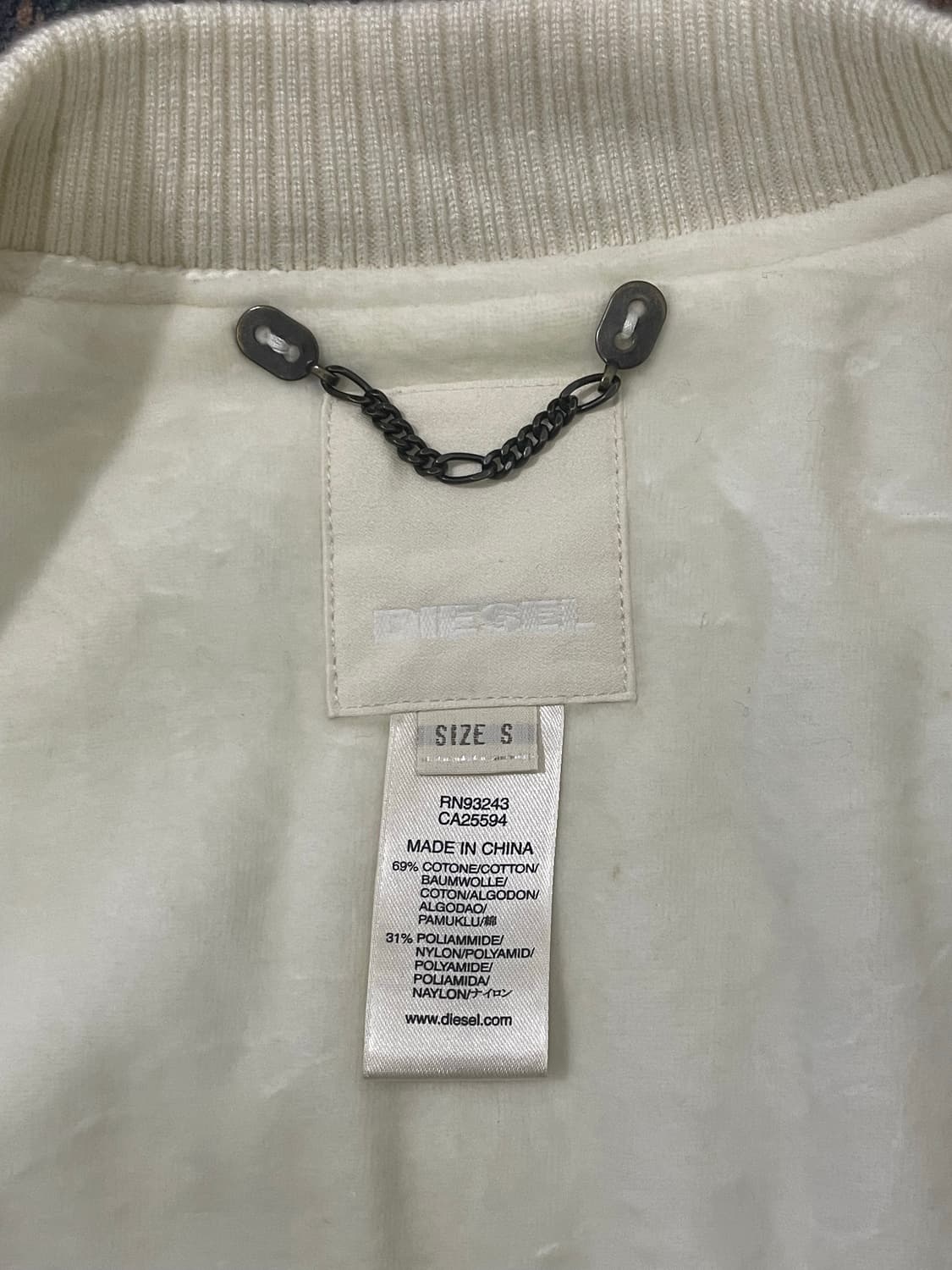 (빈티지)레어 Diesel 디젤 자수 슬림핏 봄버자켓 상품이미지4