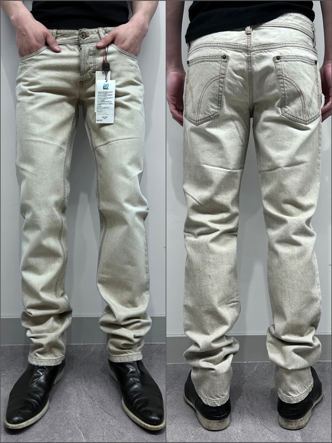 돌체앤가바나 블리치 워싱 데님 팬츠 상품이미지1