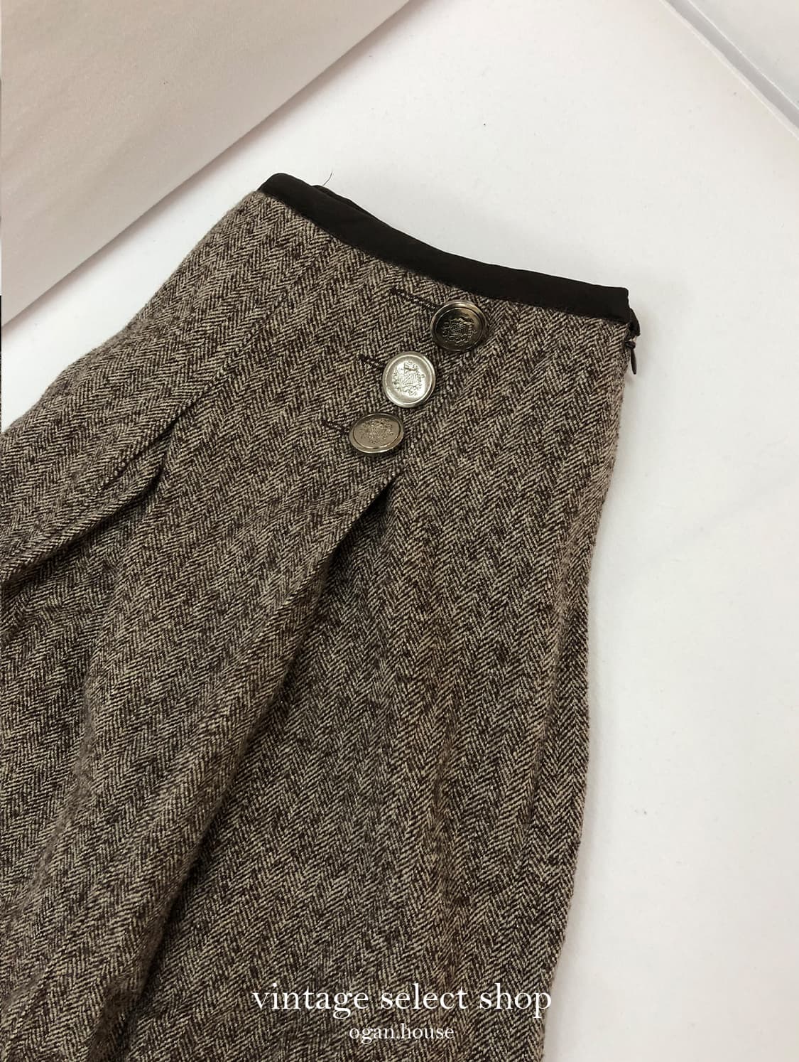 vintage preppy wool skirt 상품이미지2