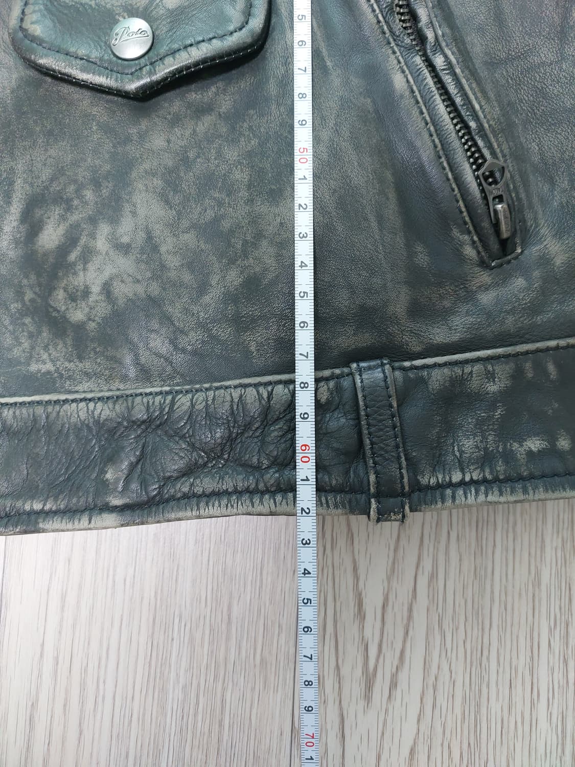 폴로 랄프로렌 레더 바이커 라이더 카우하이드 오일클로스 가죽자켓 M 상품이미지9