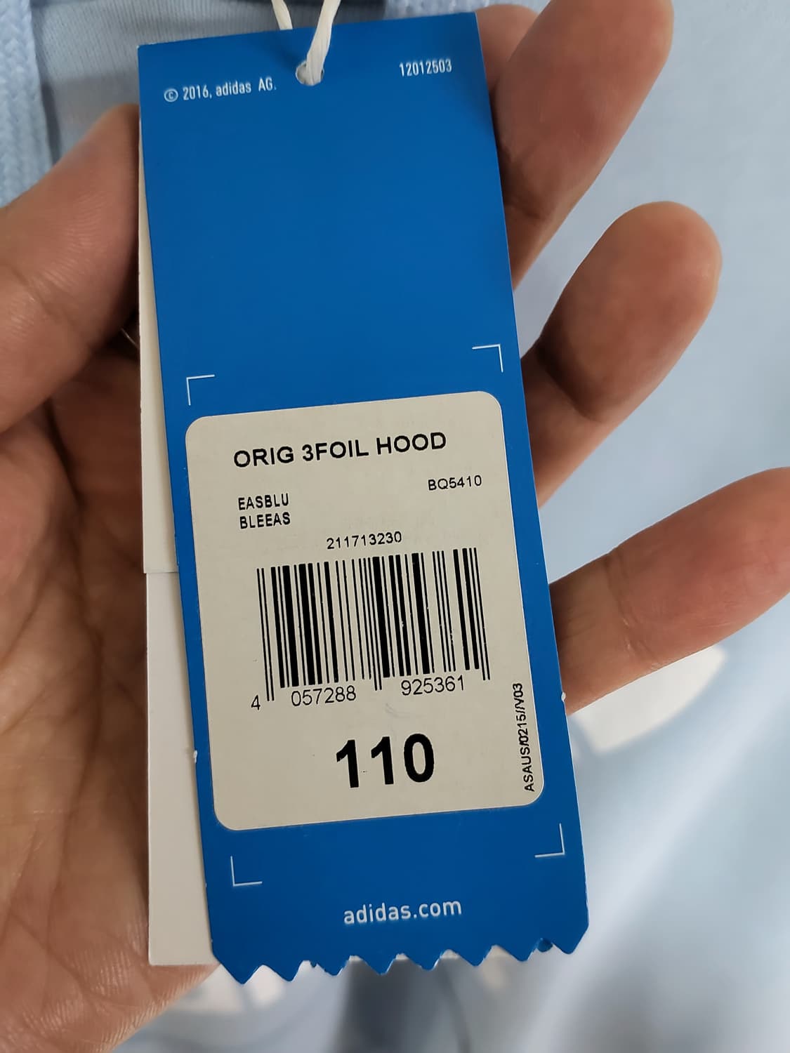 아디다스 오리지널 3포일 기모 후드티 110사이즈 새상품 상품이미지4