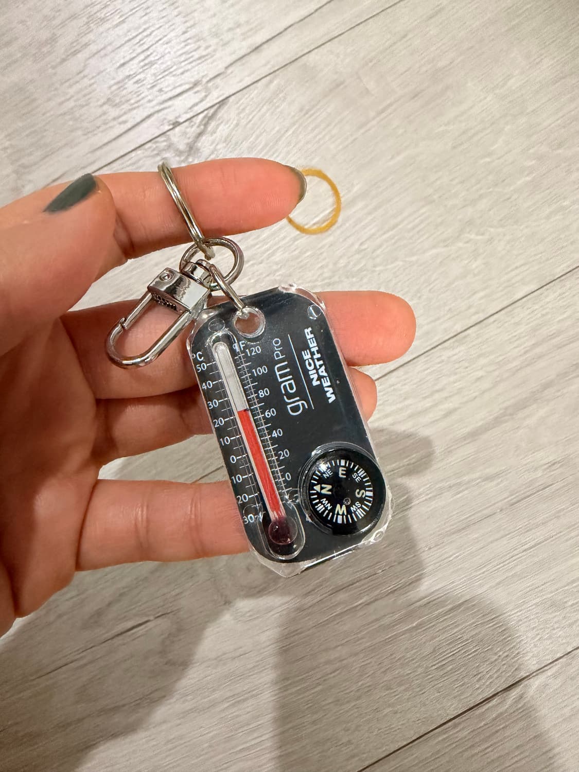 나이스웨더 NICE WEATHER 온도계/나침반 키링 상품이미지1