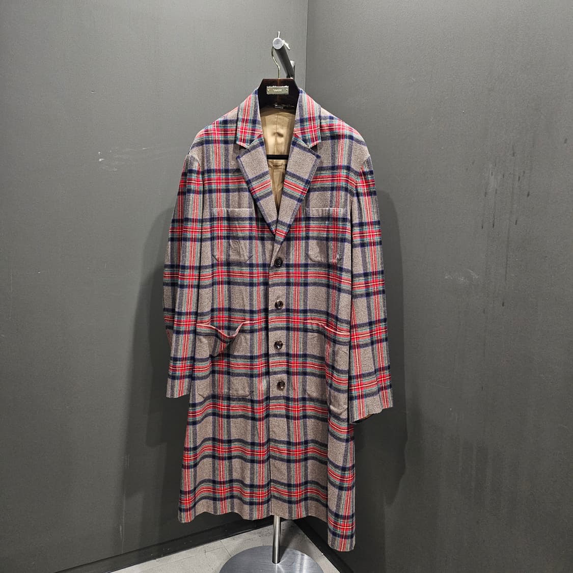 구찌 체크패턴 체스터 필드 오버 코트 상품이미지2