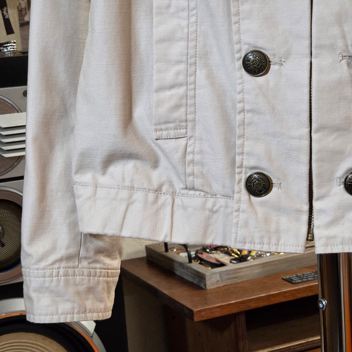 JPN 페이지보이 나폴레옹무드 더블버튼 논카라 자켓 상품이미지4