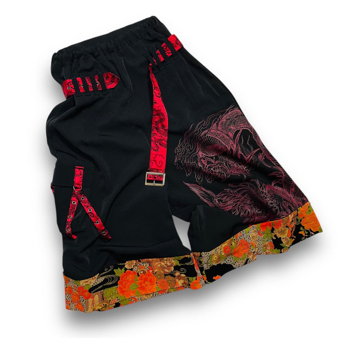 큐티 프레쉬 오리엔탈 드래곤 벨티드 치마 바지 팬츠 상품이미지1