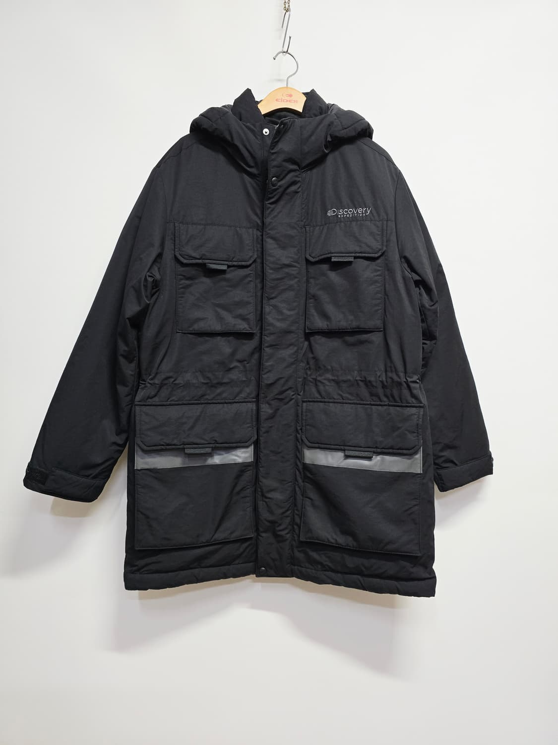 디스커버리 블랙 후드 다운패딩 자켓 점퍼95 상품이미지1