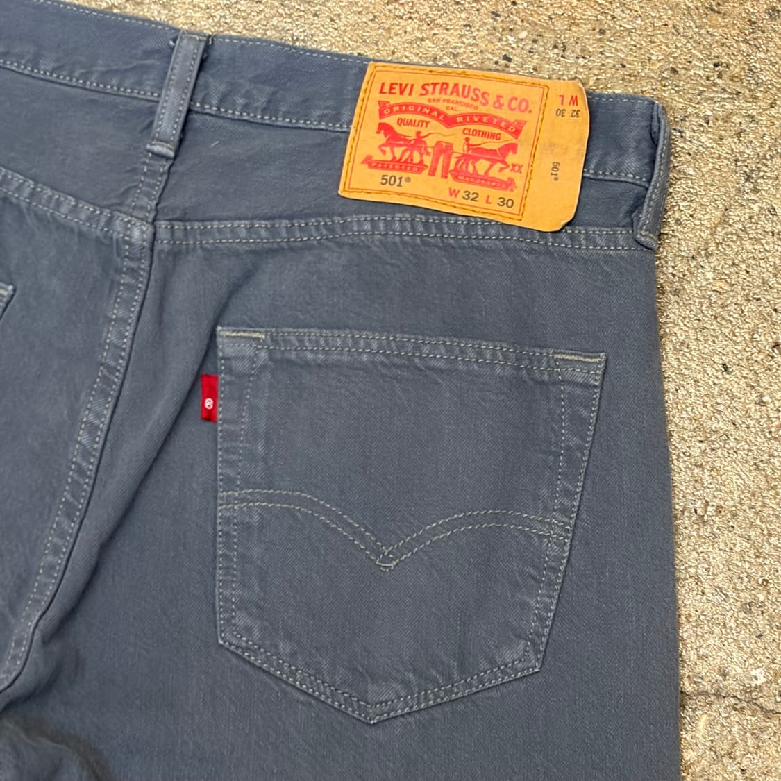 00s 미국 빈티지 리바이스 501 그레이 청바지 상품이미지7