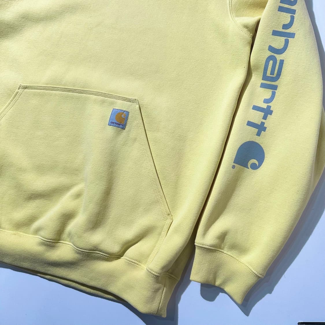 칼하트 사이드 로고 후드 레몬 상품이미지4