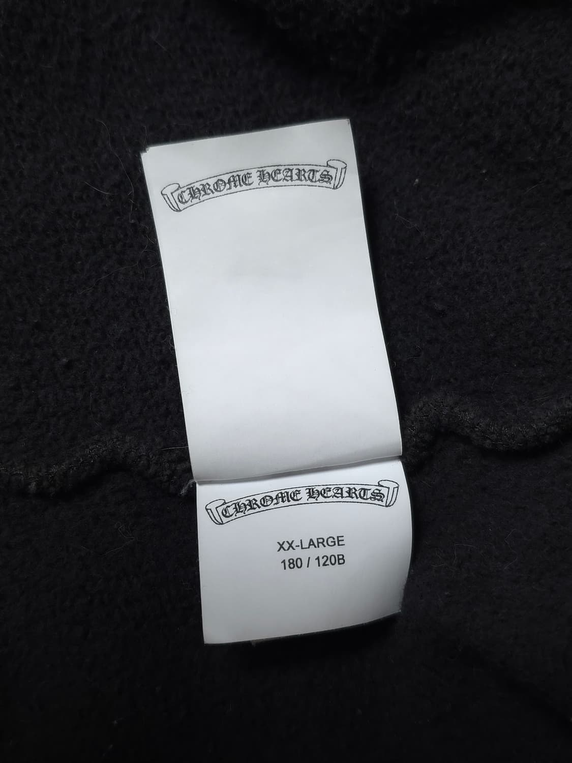 [XXL] 크롬하츠 레더패치 페이퍼잼 후드 블랙 상품이미지8