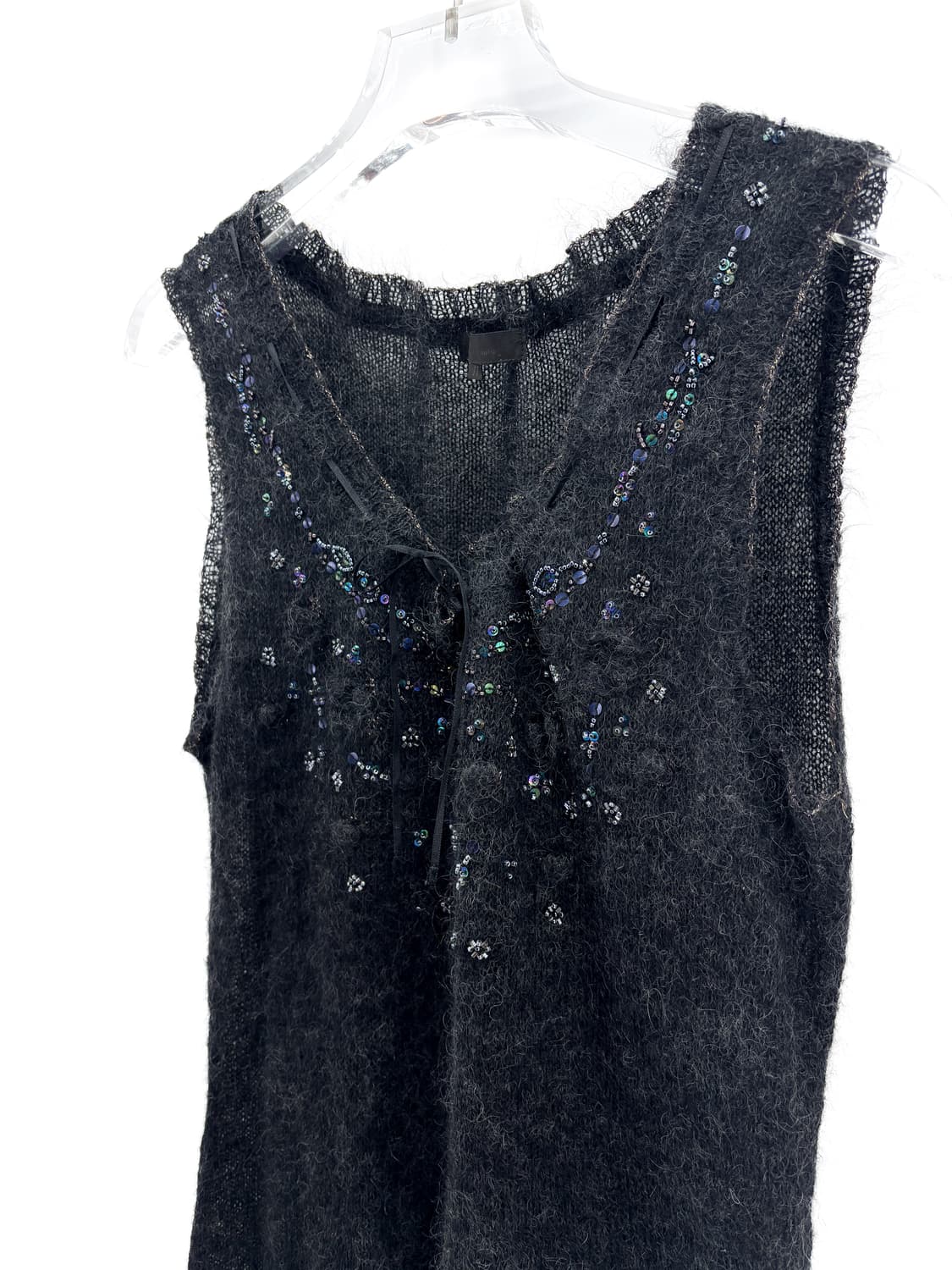 키요코 타카세 비즈 모헤어 레이어드 니트 베스트 상품이미지4