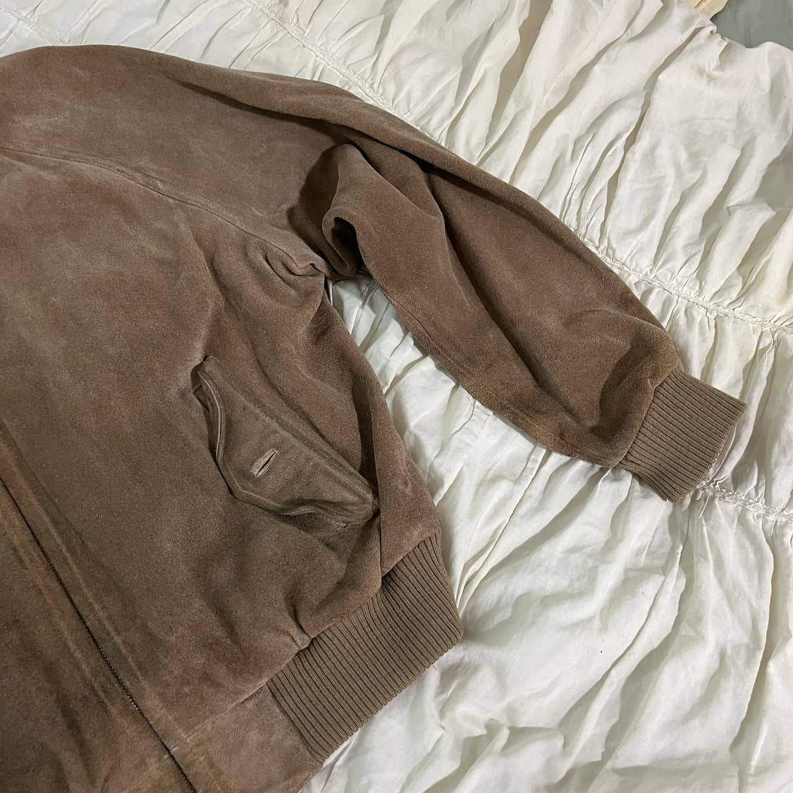 90s 폴로 스웨이드 헤링턴 자켓 XL 베이지 상품이미지6
