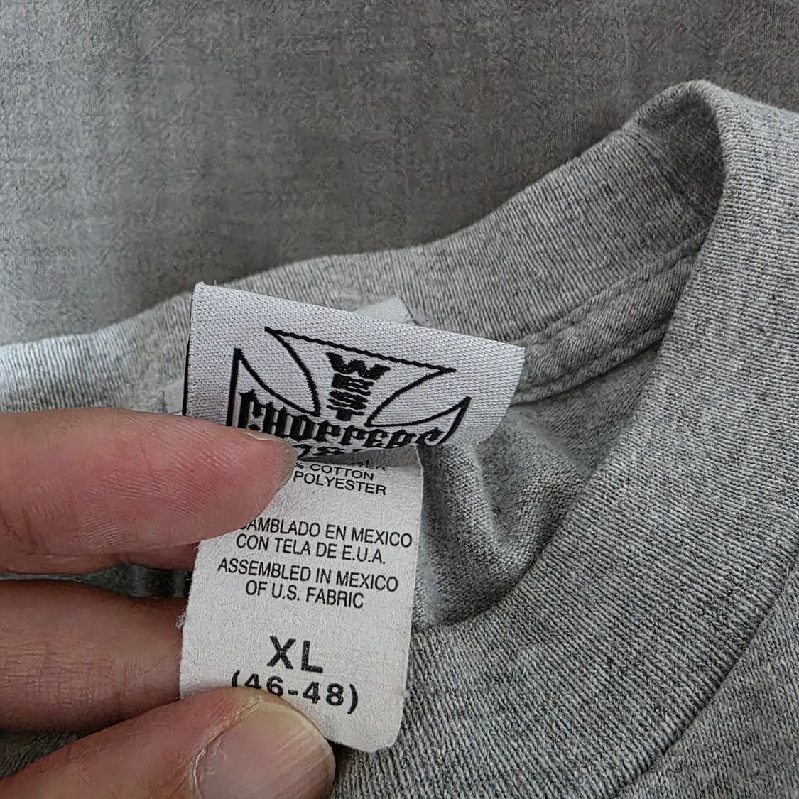 [XL] 빈티지 WCC 웨스트 코스트 차퍼스 쵸퍼 롱슬리브 그레이 상품이미지7