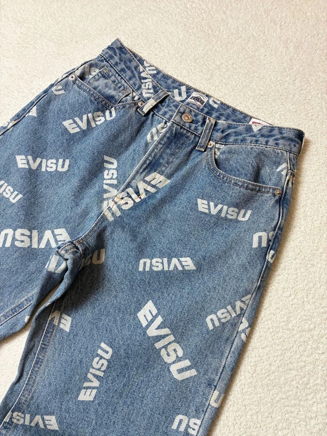 에비수 EVISU 20ss 패턴 스트레이트 데님 팬츠 PN6698 상품이미지5