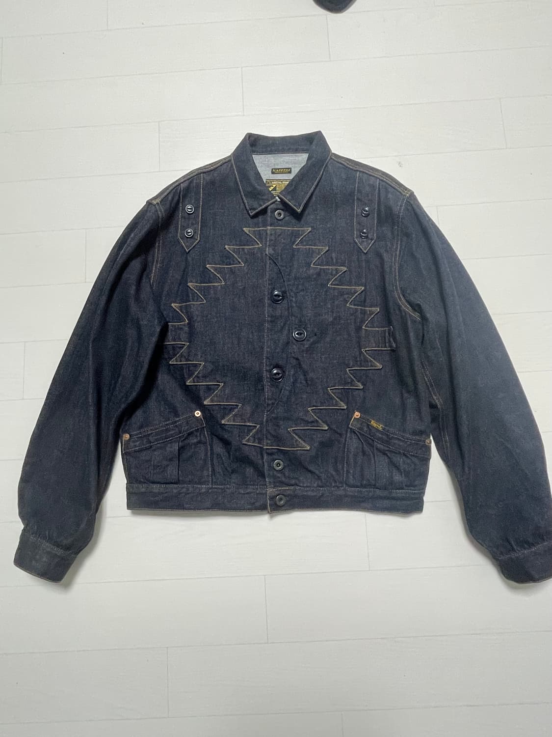 캐피탈 12온즈 데님 산토 도밍고 썬더버드 자켓 인디고 상품이미지2