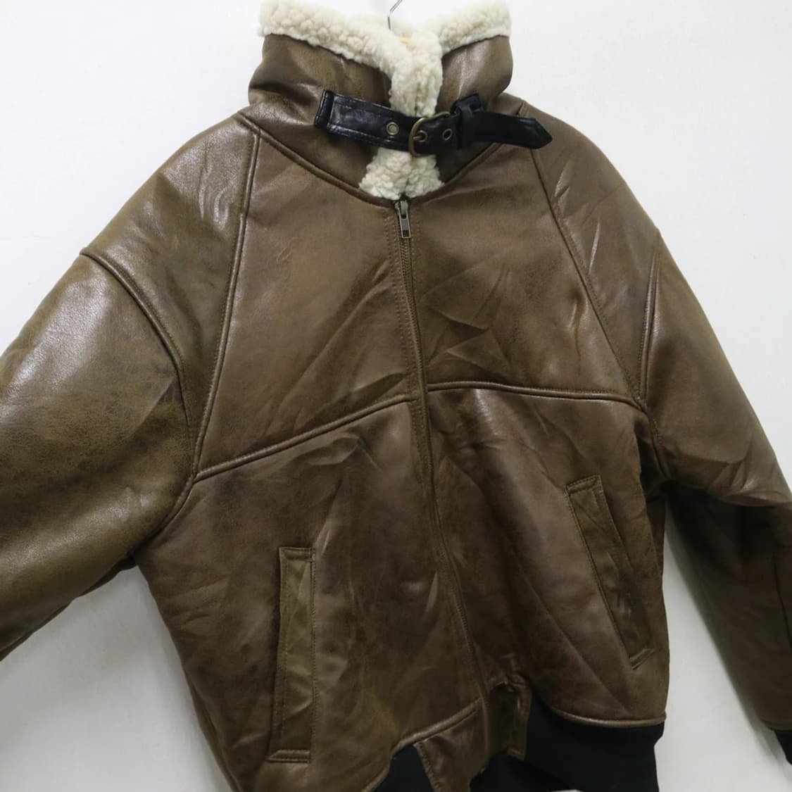 SHELTTER 브라운 무스탕 자켓 60577 상품이미지6