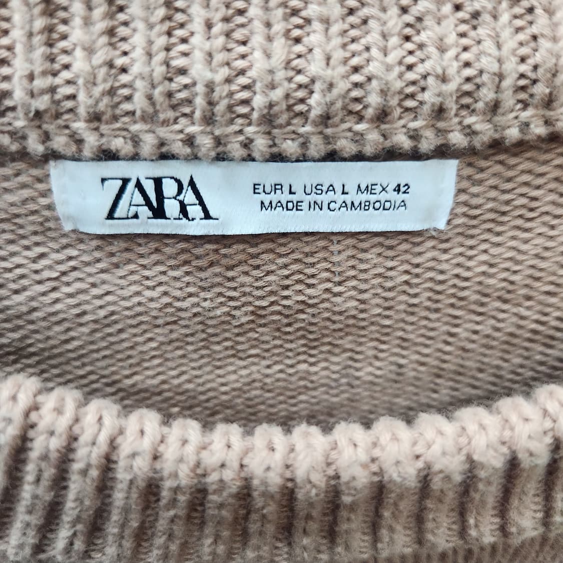 자라 ZARA 멀티 컬러블럭 코튼 니트 L(L) 상품이미지5