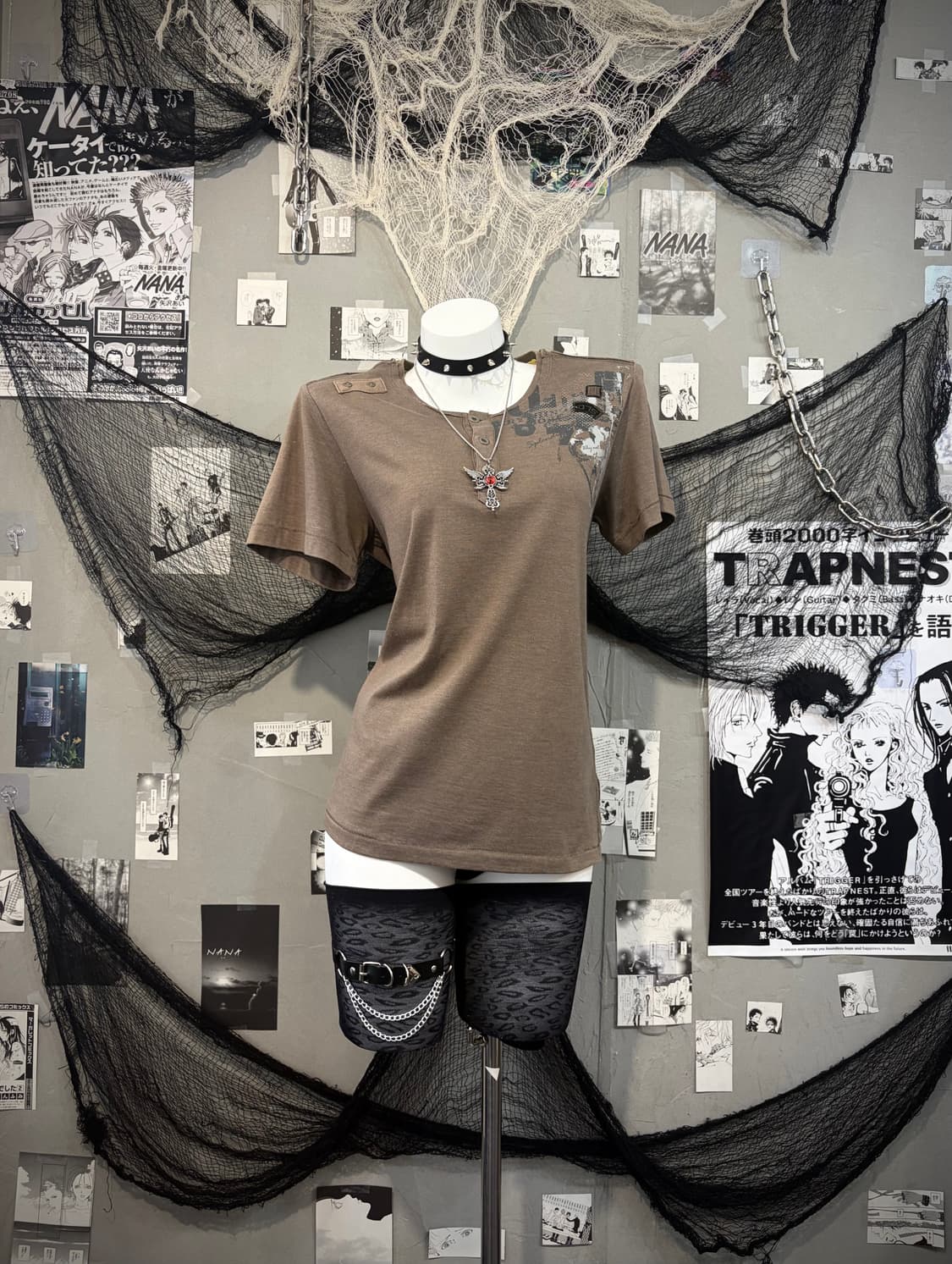 Grunge snap detail wing Printing sleeve 상품이미지2