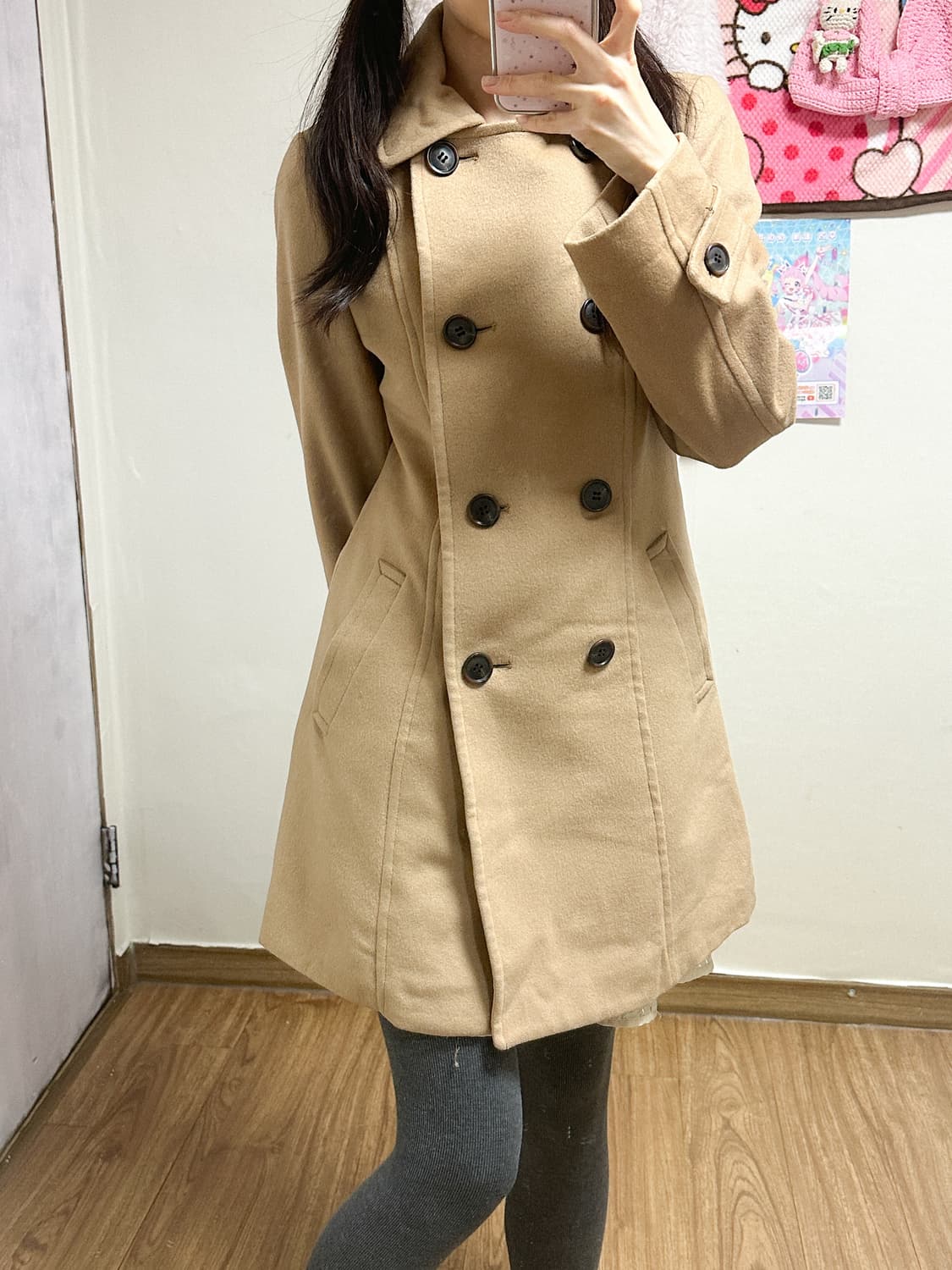 빈티지 라떼 브라운 코트 히메갸루 로걀 코리락쿠마 공겜여주 긱시크 고딕 상품이미지1