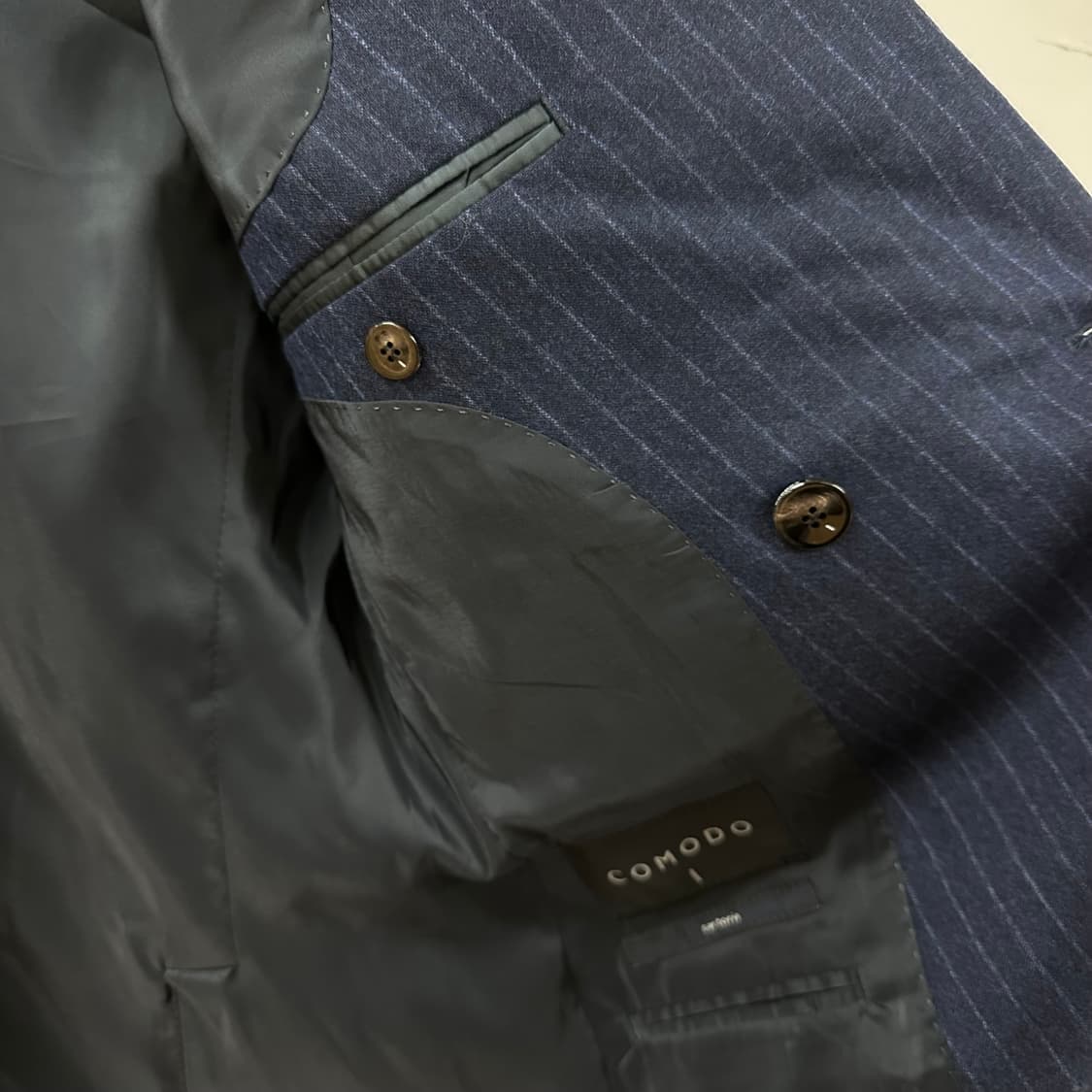 (새상품) 코모도 남성 스트라이프 더블 블레이저 자켓 90-95 J28 상품이미지9