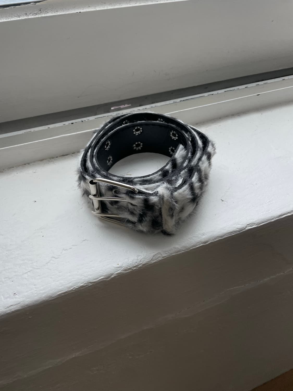 레오파드 송치털 벨트 상품이미지1