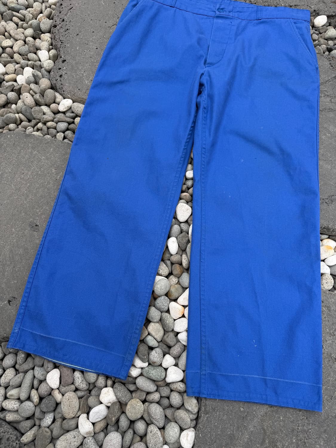 1990s WASHED BLUE WIDE 빈티지 프렌치와이드워크팬츠 상품이미지6