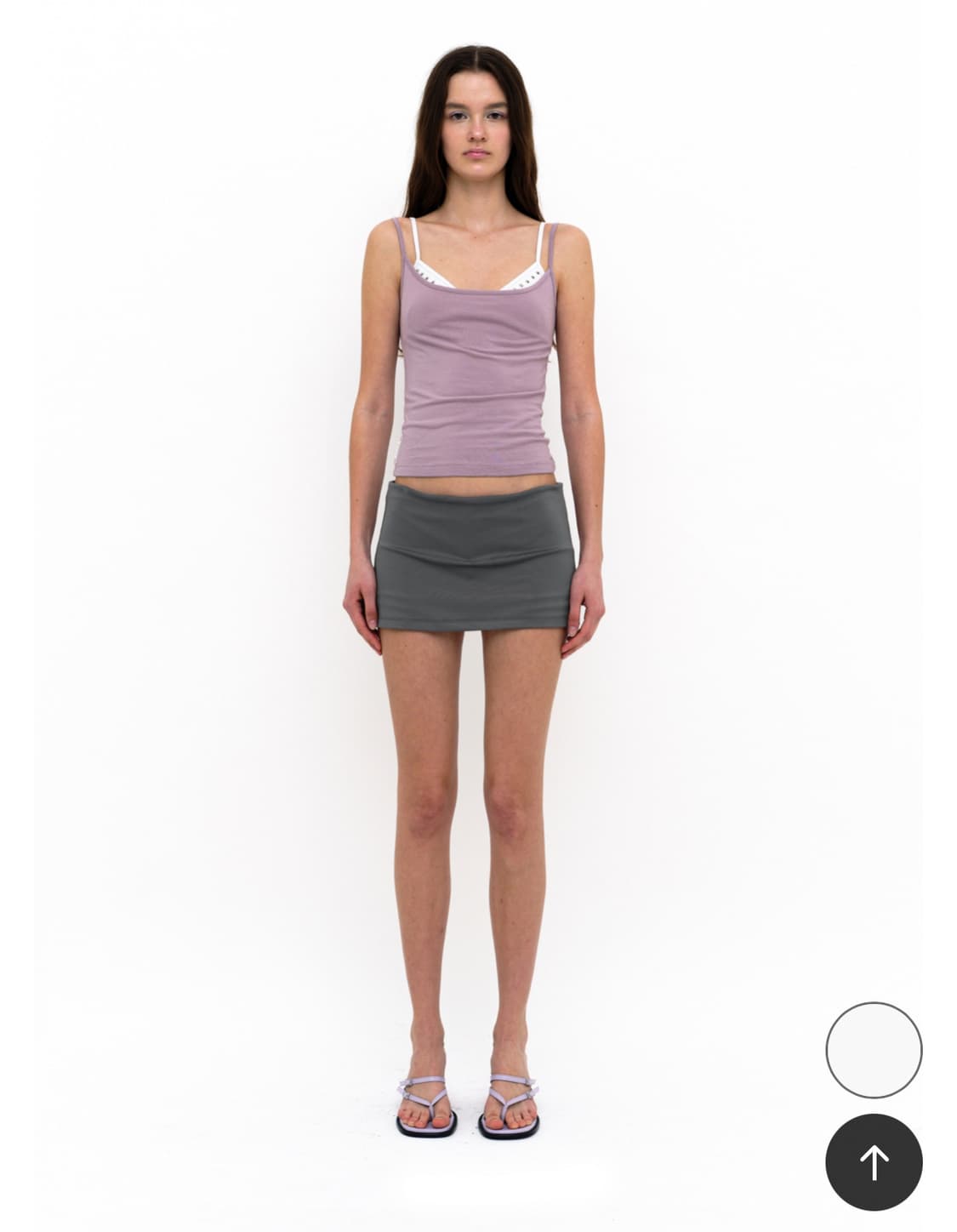 세릭 cerric 미니 스커트 팬츠 그레이 1size 상품이미지1