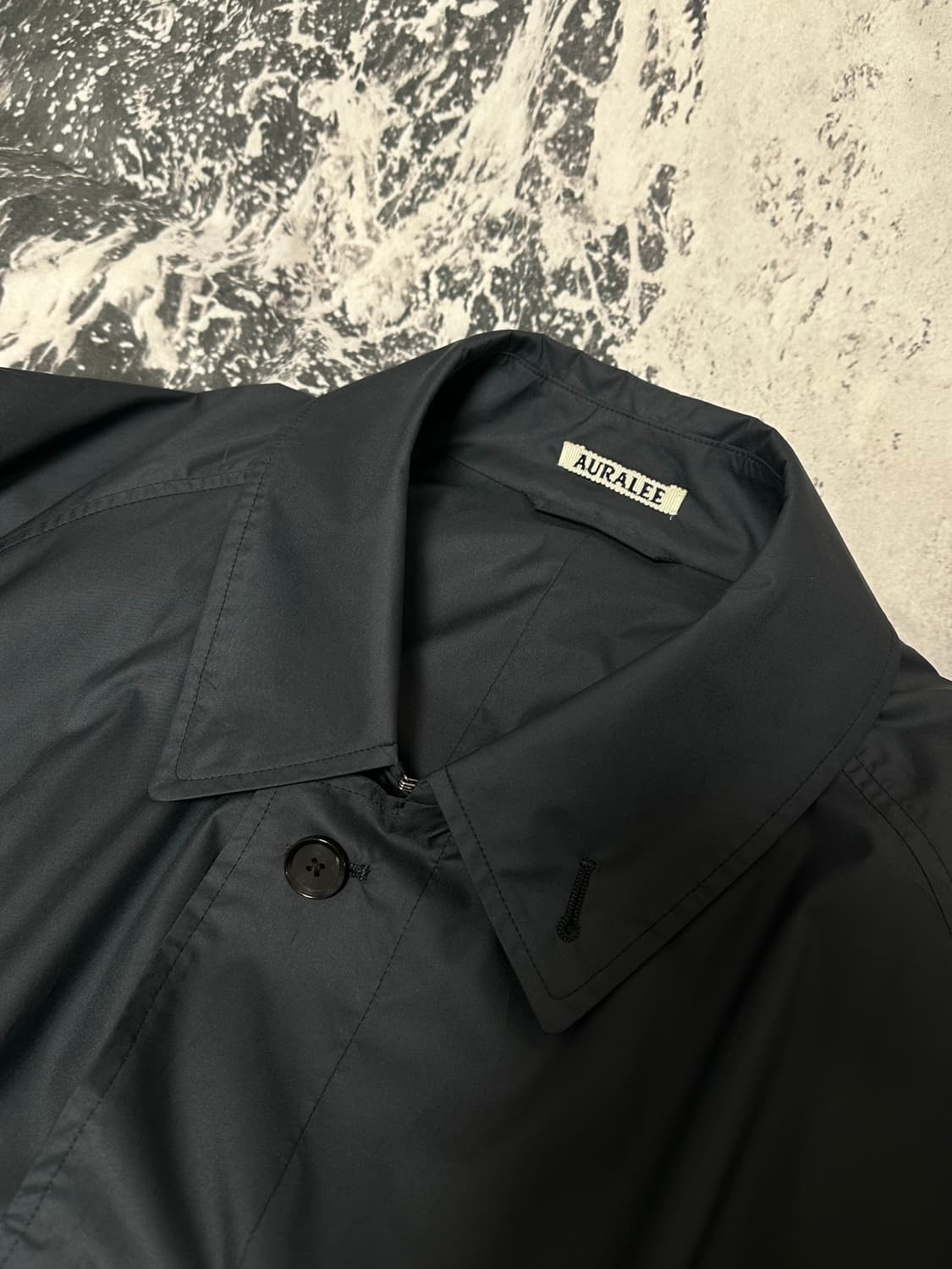 AURALEE POLYESTER SOUTEIN COLLAR COAT 상품이미지5