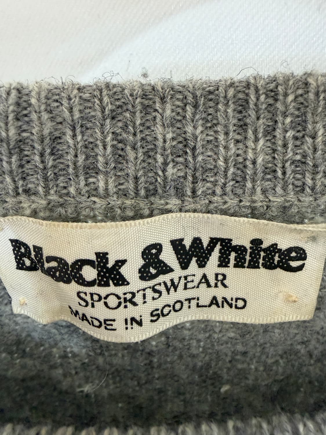BLACK & WHITE knit (made in SCOTLAND)  상품이미지5