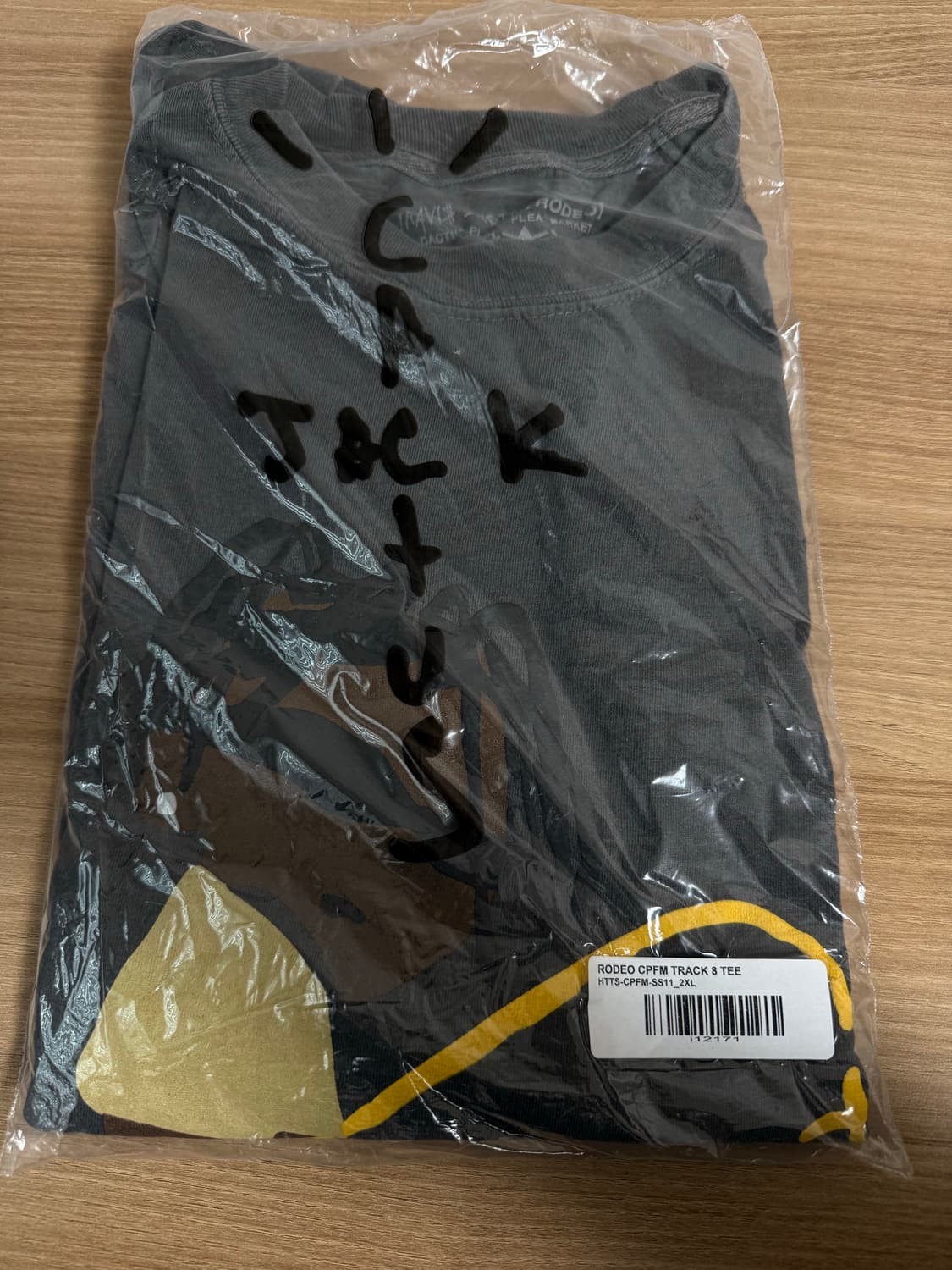 트래비스 스캇 로데오 x CPFM 트랙 8 티셔츠 블랙 상품이미지3