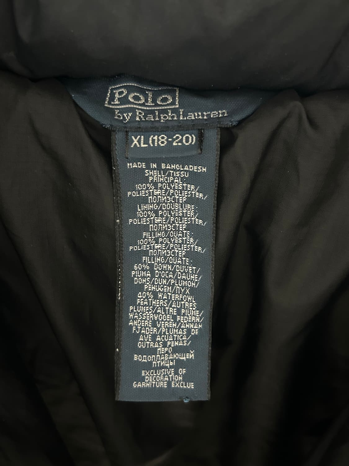 폴로 랄프로렌 다운패딩 XL (18-20) 상품이미지2