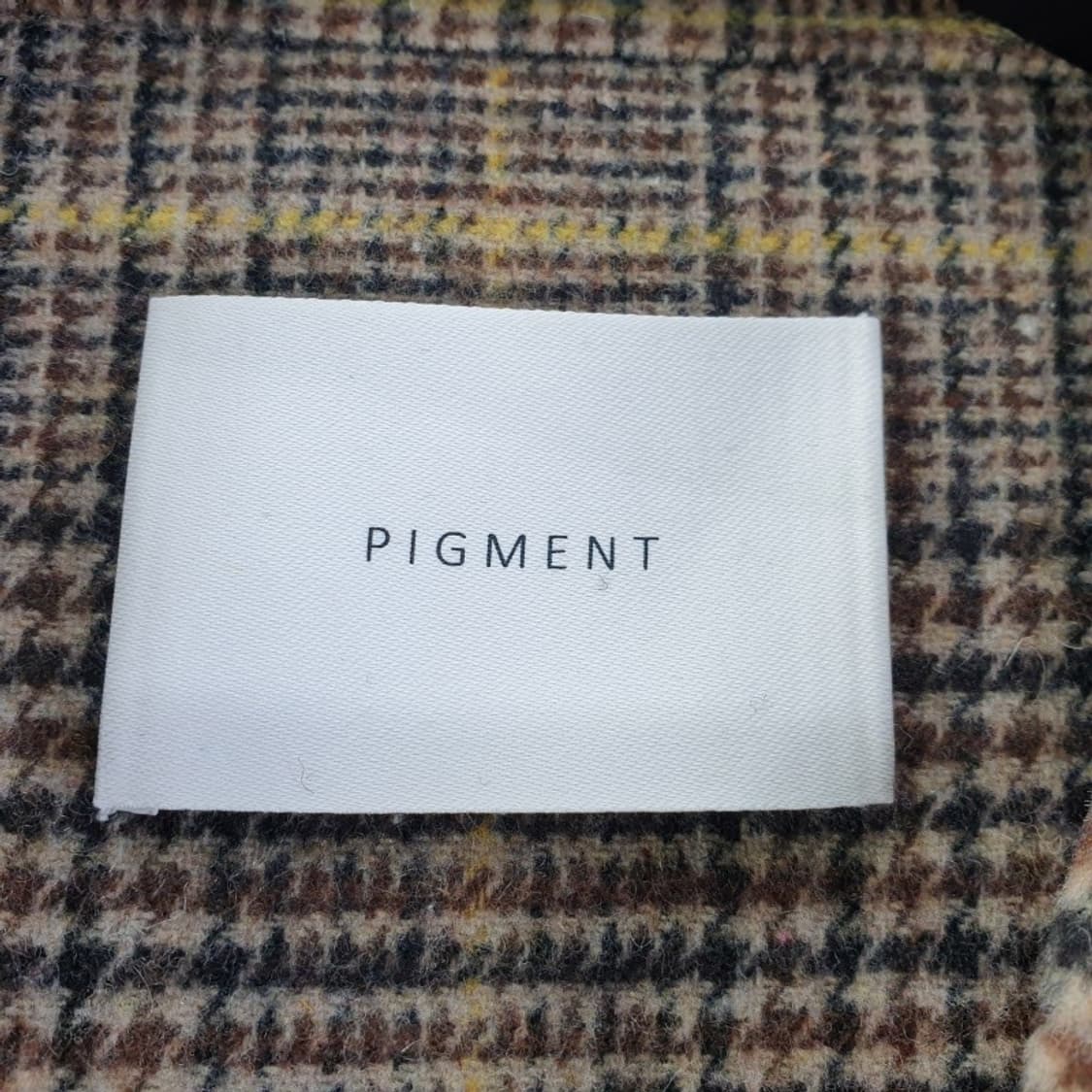 피그먼트 여성FREE 체크 핸메 코트 M5912 상품이미지5