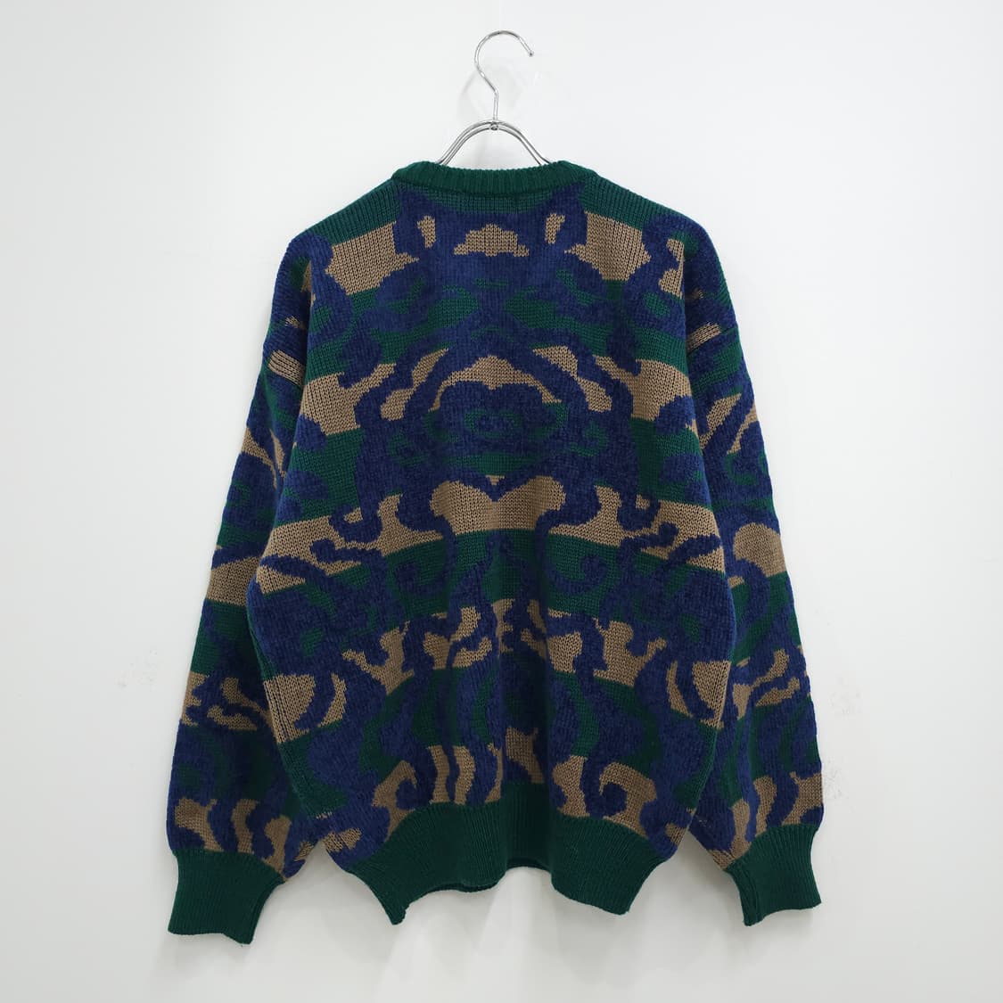 모혼방 블루 패턴 빈티지 니트 일본빈티지 상품이미지6