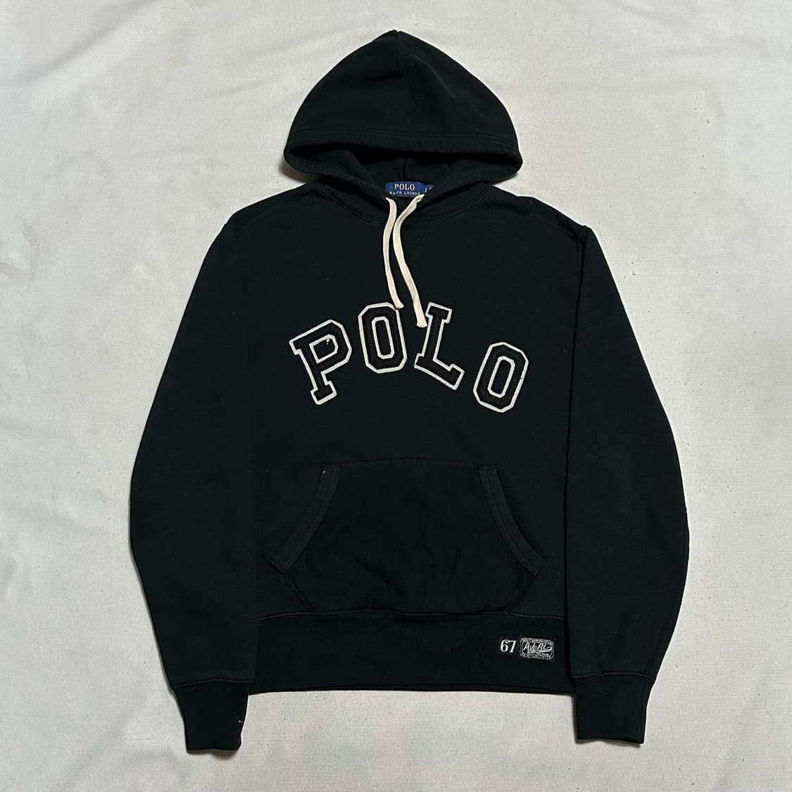 S 폴로랄프로렌 빅로고 블랙 기모 후드티 상품이미지2