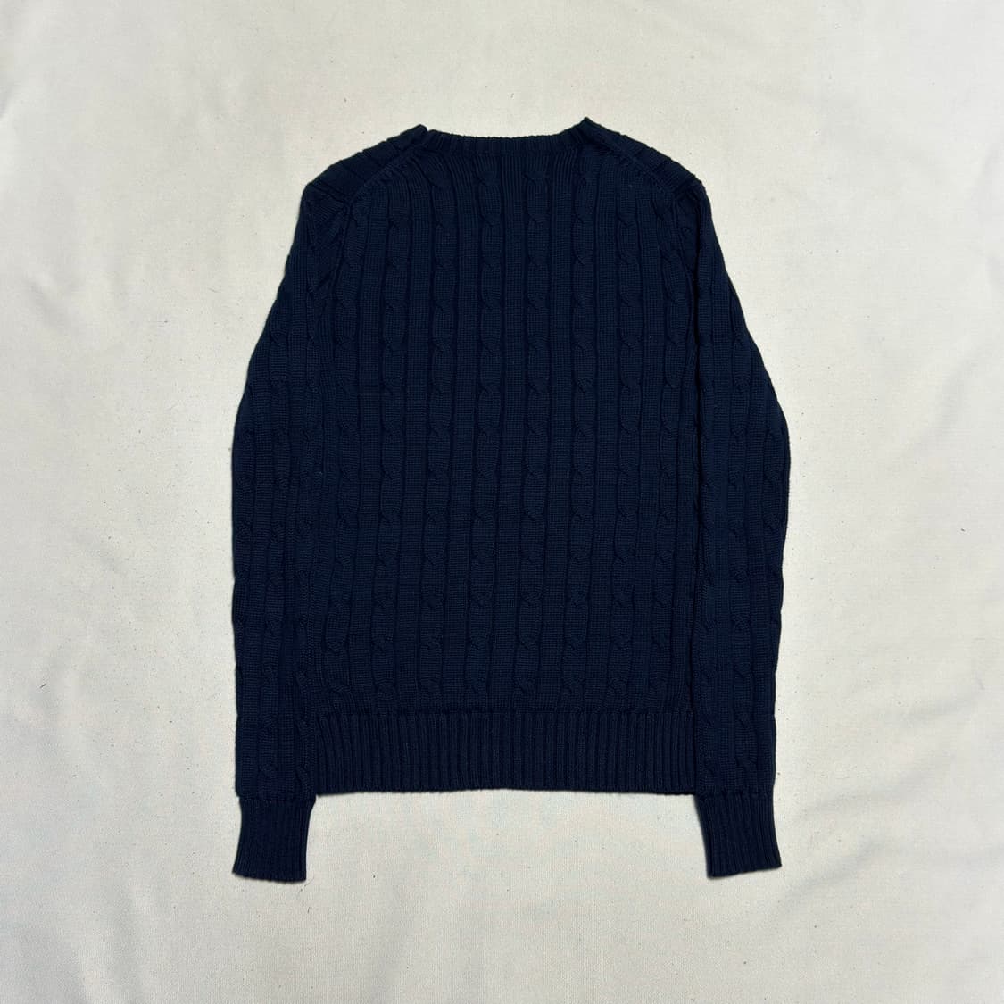 XS 폴로랄프로렌 여성용 네이비 케이블 니트 상품이미지3