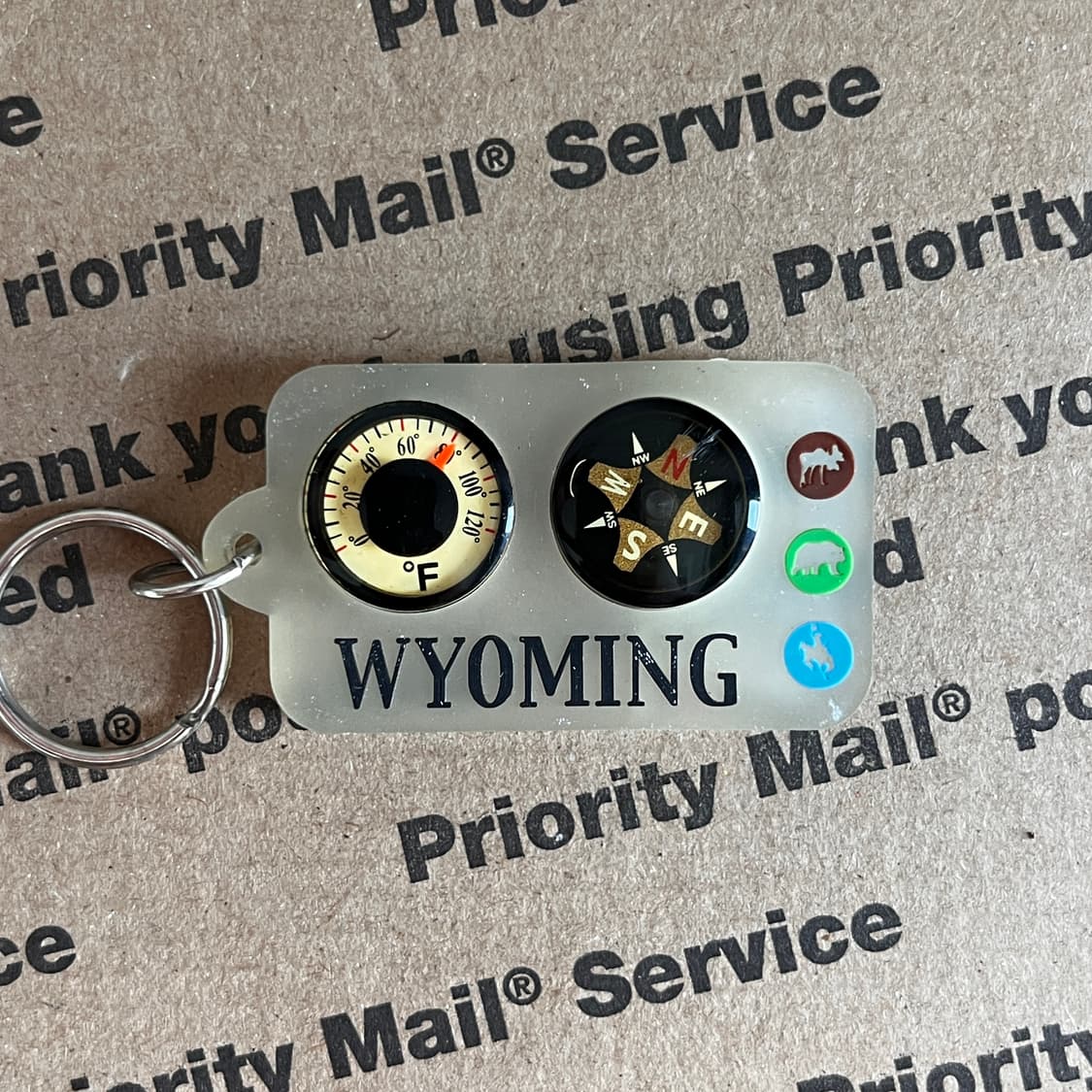 90s vtg Wyoming Compass Keyring 상품이미지1
