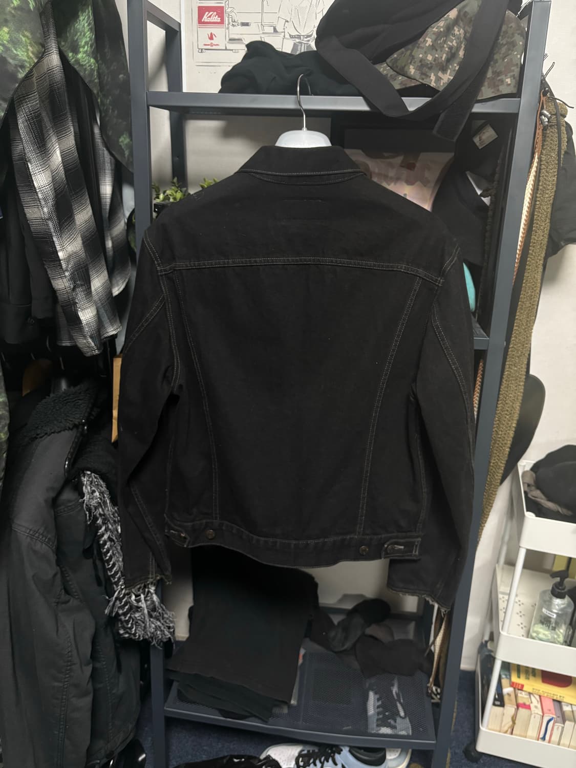 리바이스 오렌지탭 흑청 트러커 m사이즈 상품이미지2