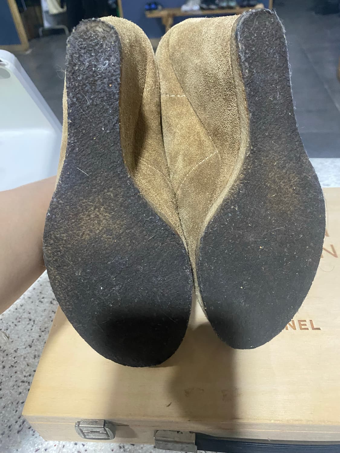 산드로 양털 스웨이드 웨지 부츠 상품이미지9