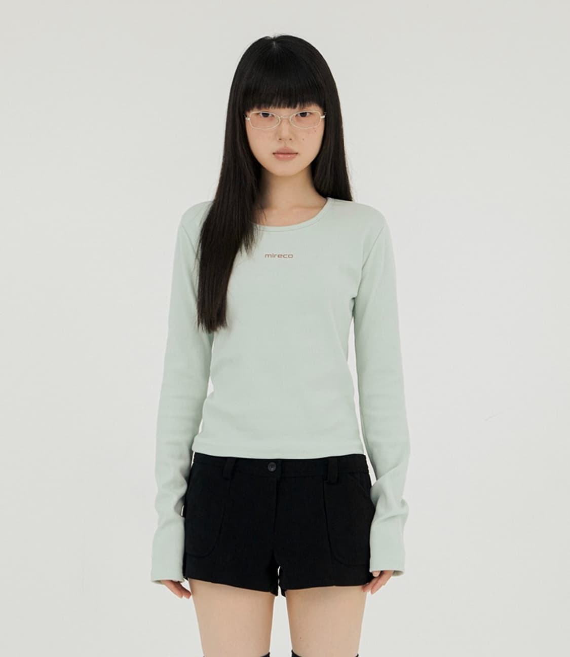 미레코 MINI LOGO T-SHIRT MINT 상품이미지1