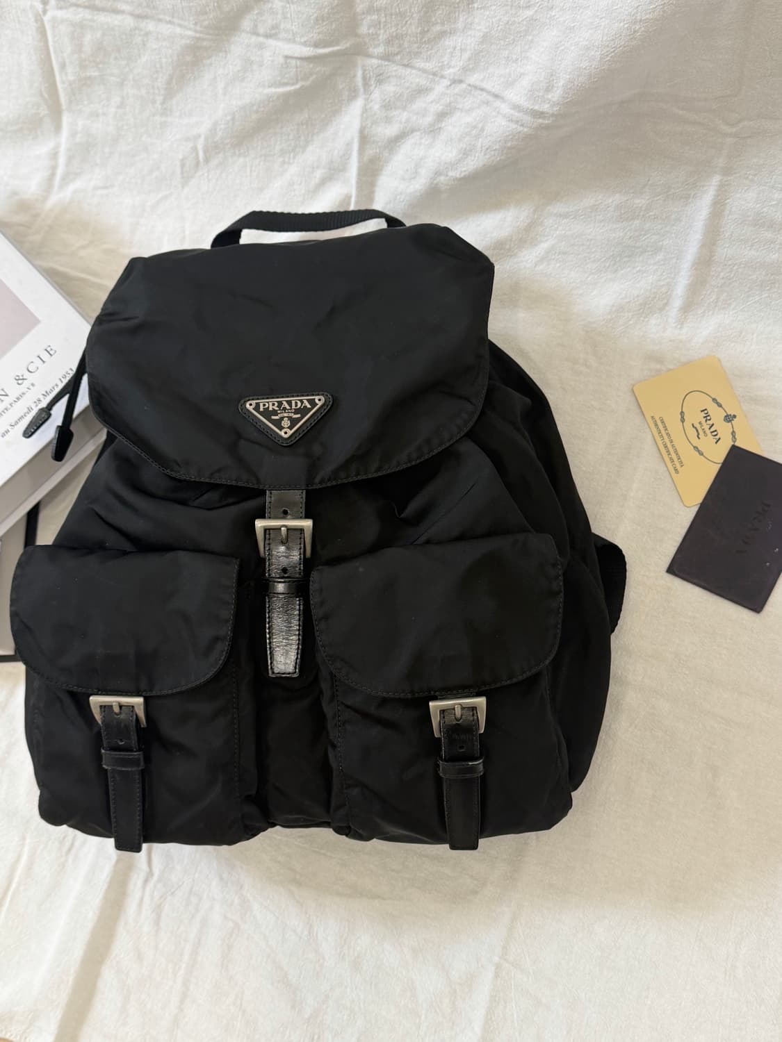 정품 프라다 포코노 나일론 백팩 블랙 미디움 상품이미지7