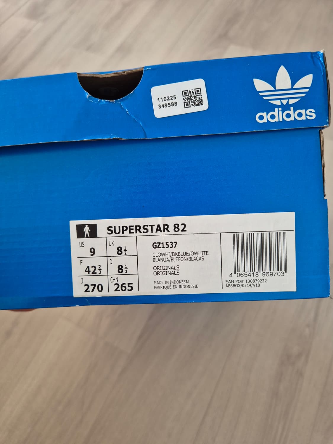 아디다스 슈퍼스타 82 화이트 다크 블루 270 상품이미지4