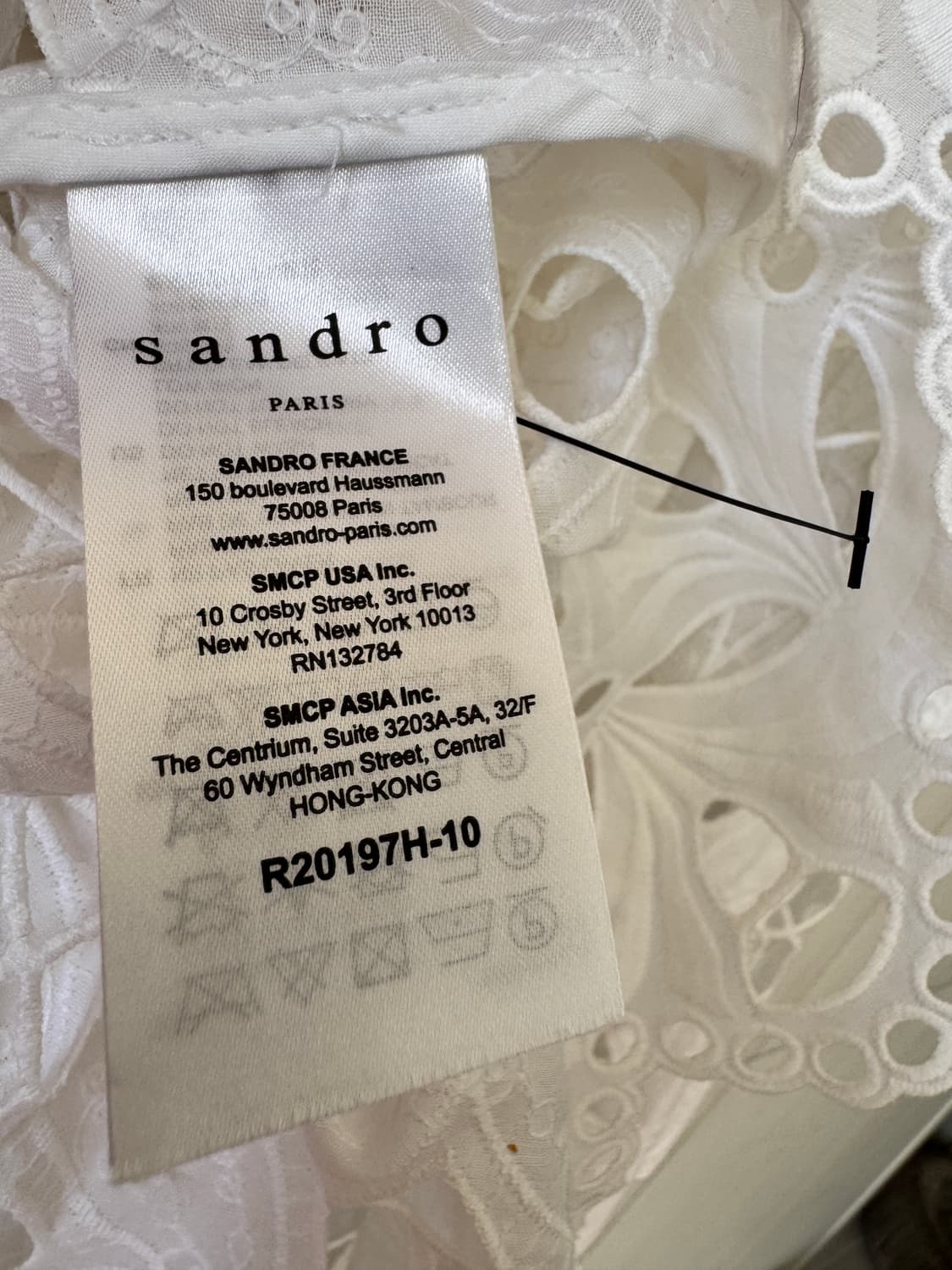 텍있는 새상품 sandro 화이트 레이스 원피스 40(55사이즈) 상품이미지7