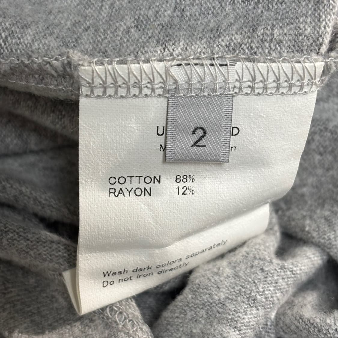 2) 언유즈드 unused 코튼 레이온 롱슬리브 그레이 상품이미지5