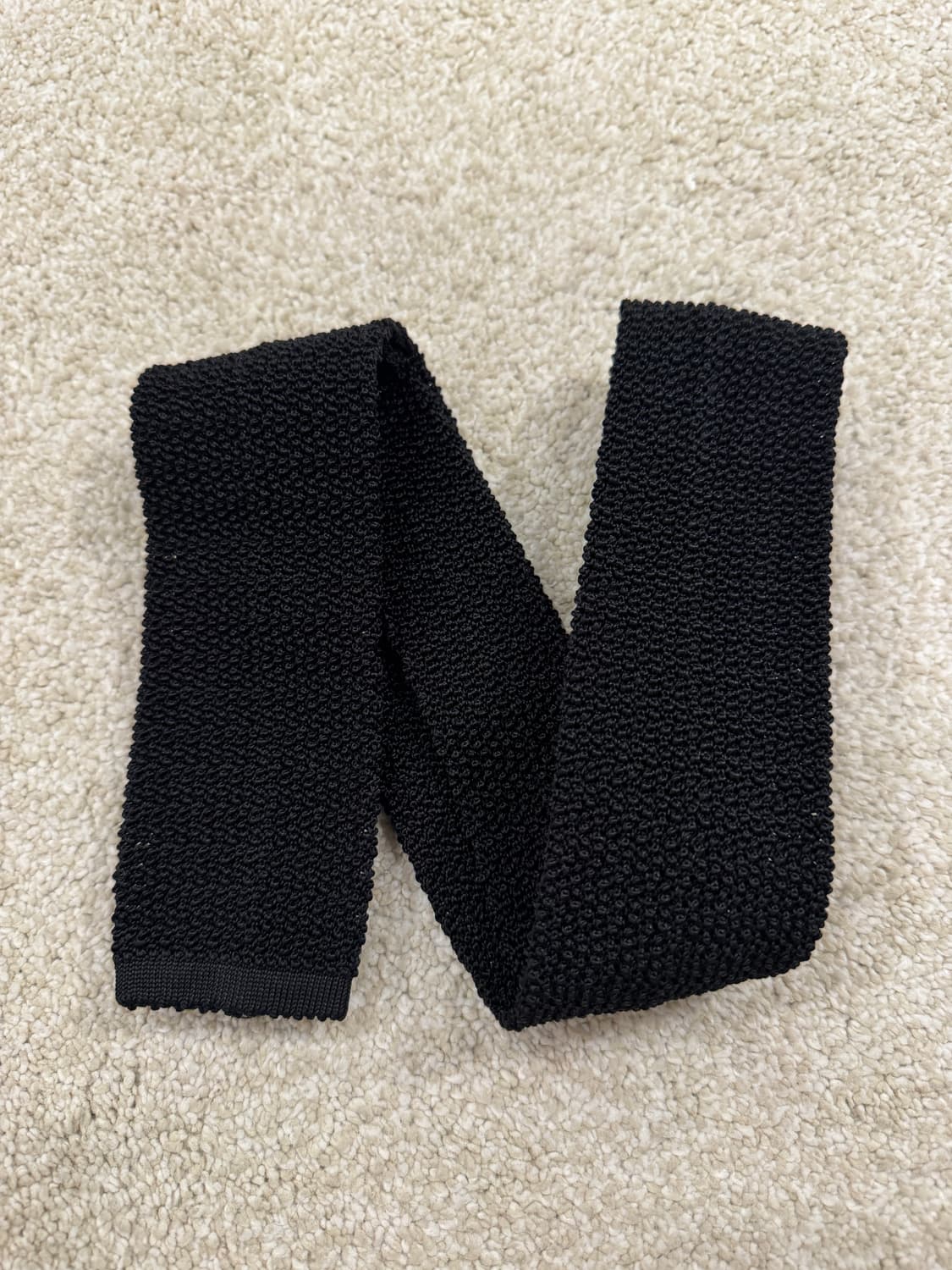 에스콧 실크 니트타이 Ascot Silk Knit Tie 블랙 상품이미지5