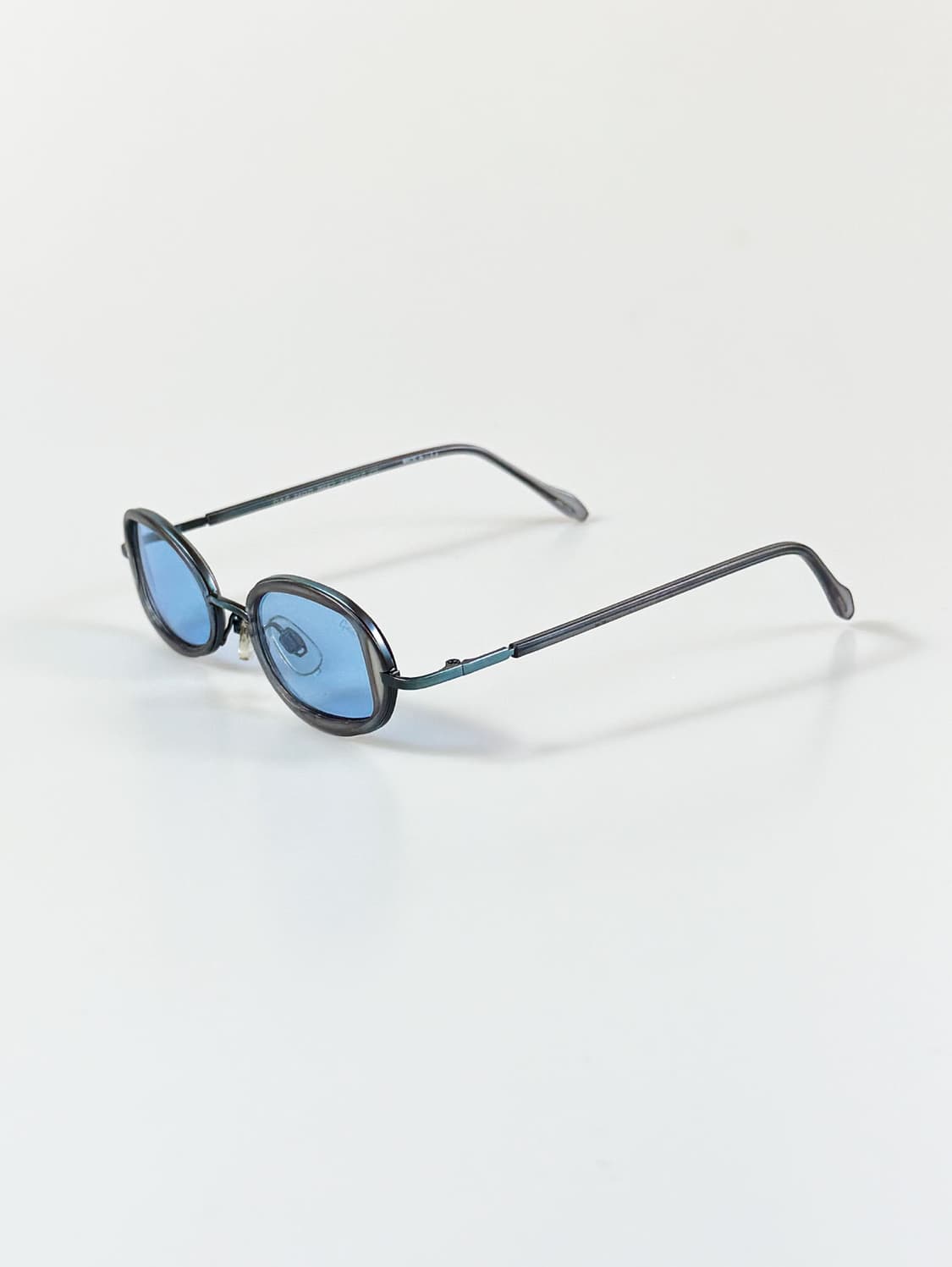 90s 오벌 콤비네이션 프레임 블루 틴트 빈티지 선글라스 상품이미지3