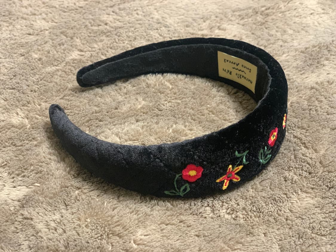 삭스어필 헤어밴드 NAT velvet hair band flower 상품이미지1