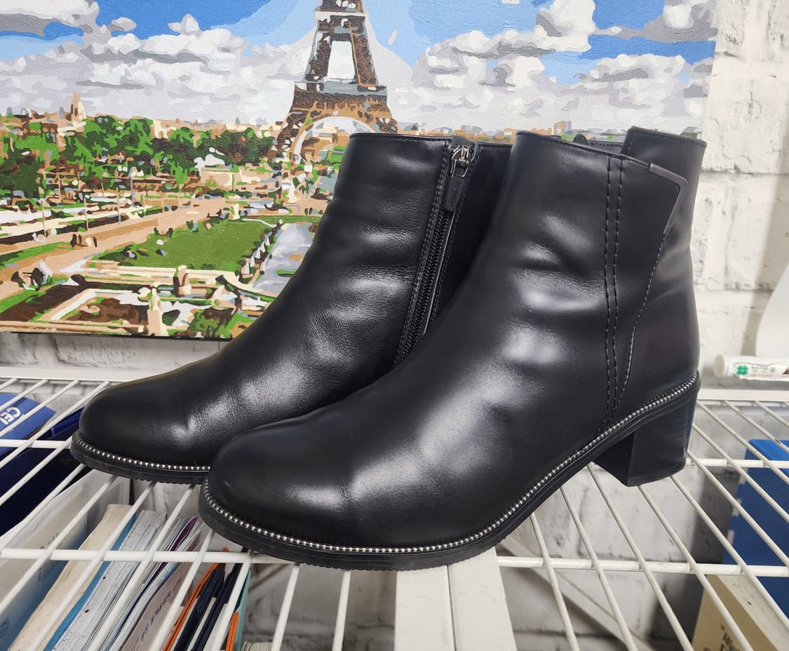 탠디 여성앵클부츠 250 블랙 가죽부츠 HD27 상품이미지1