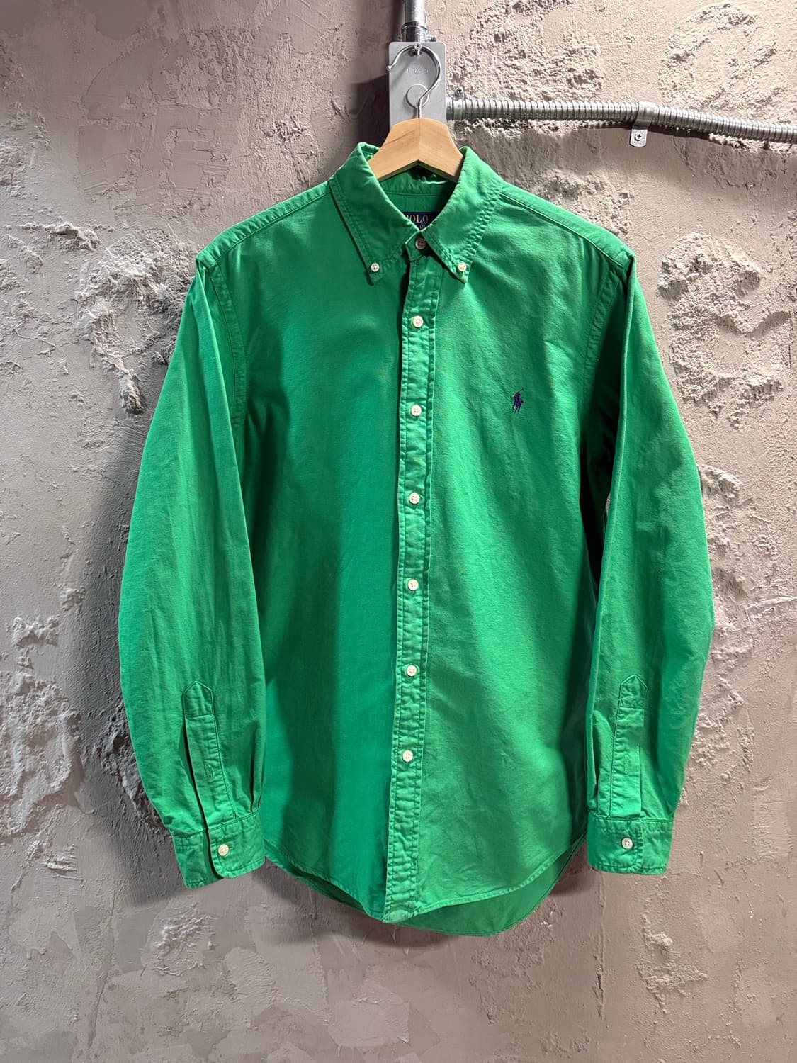 M 폴로 랄프로렌 POLO 클래식핏 옥스포드 셔츠 그린 상품이미지1