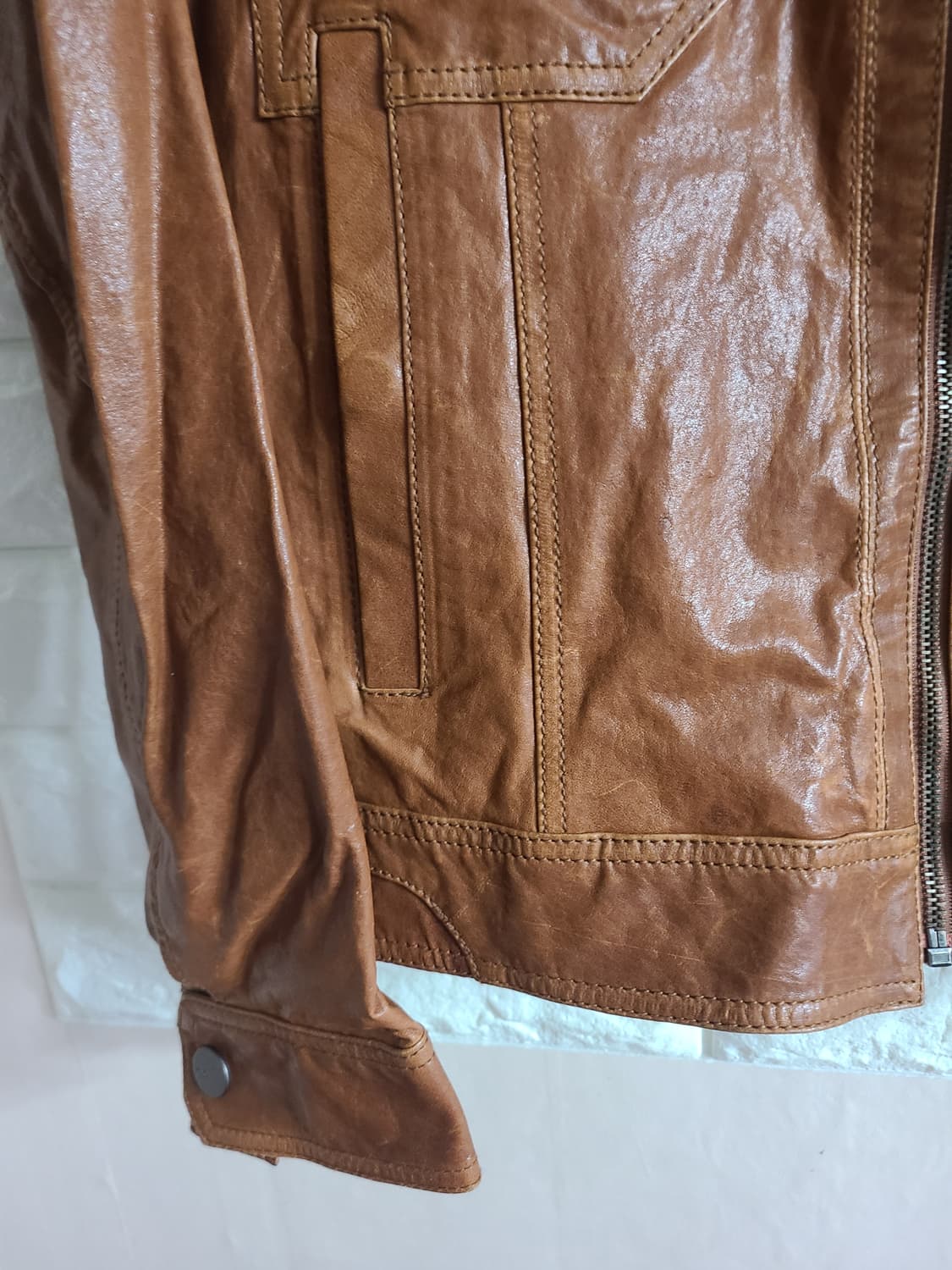 Mind Bridge 갈색 양가죽 자켓 95 상품이미지4